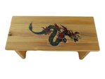 Banco de meditacion pintado Dragon